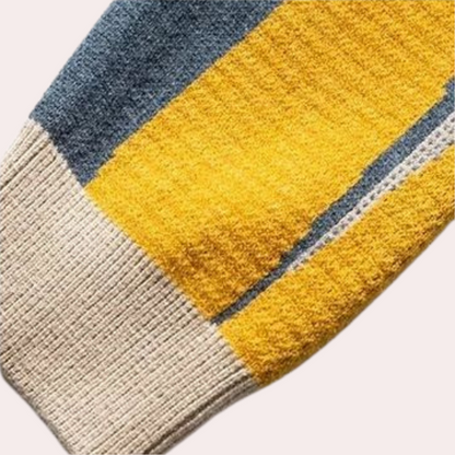 Stickad Dam Tröja med Katttryck i Mjuk och Andningsbar Väv-4