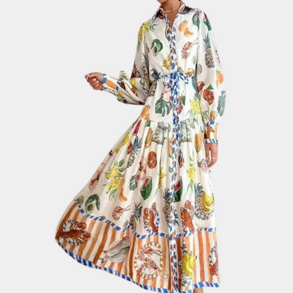 Variant image for Kvinnors Klänning Färgglad Polyester Elegant Design-6