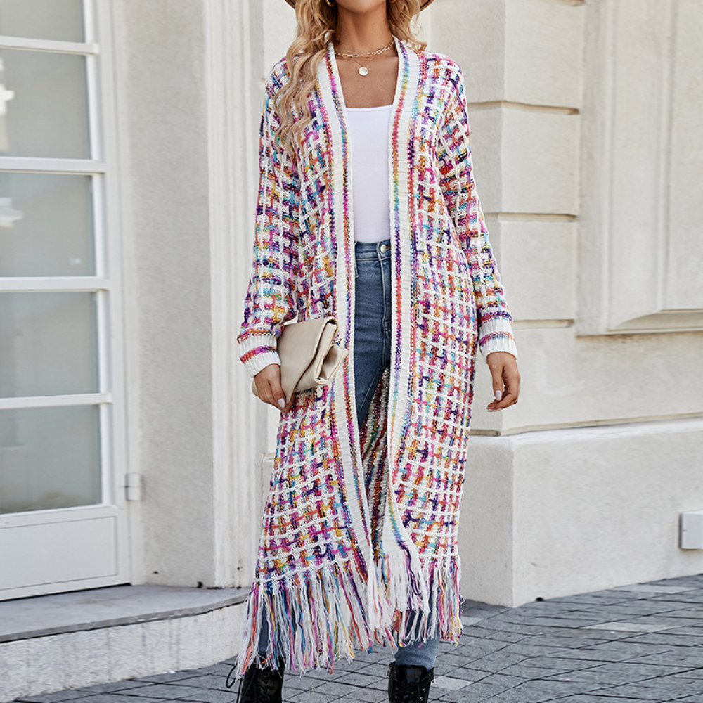 Variant image for Dam Vinterkardigan Avslappnad Högkvalitativ Akryl-11