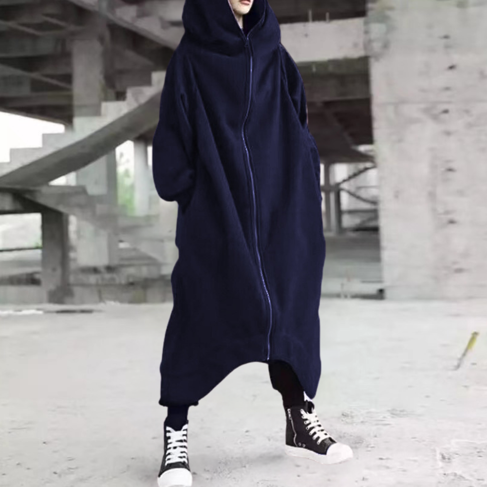 Lång Vinterjacka Dam Modern Design med Huva Polyester-6