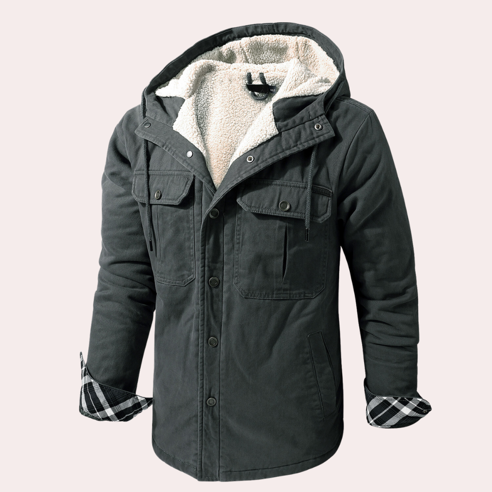 Herrjacka Vinter Slim Fit i Vattenavvisande Polyester – Modern Design för Kalla Dagar 7