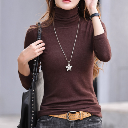 Dam Turtleneck Tröja Trendig Polyester-3