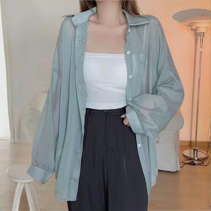 Kvinna Långärmad Blus Modern Polyester-3