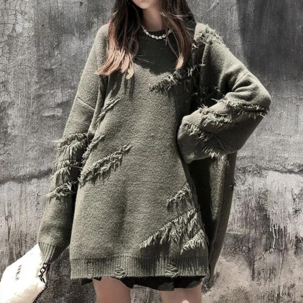 Variant image for Dam Stickad Tröja Avslappnad Passform Mjuk Material-1