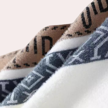 Herr Tröja Stickad Mjuk Ull Avslappnad Design-3