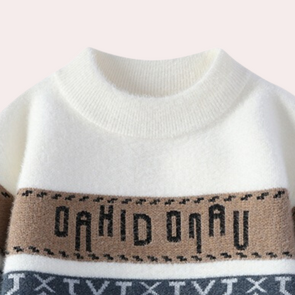 Herr Tröja Stickad Mjuk Ull Avslappnad Design-4