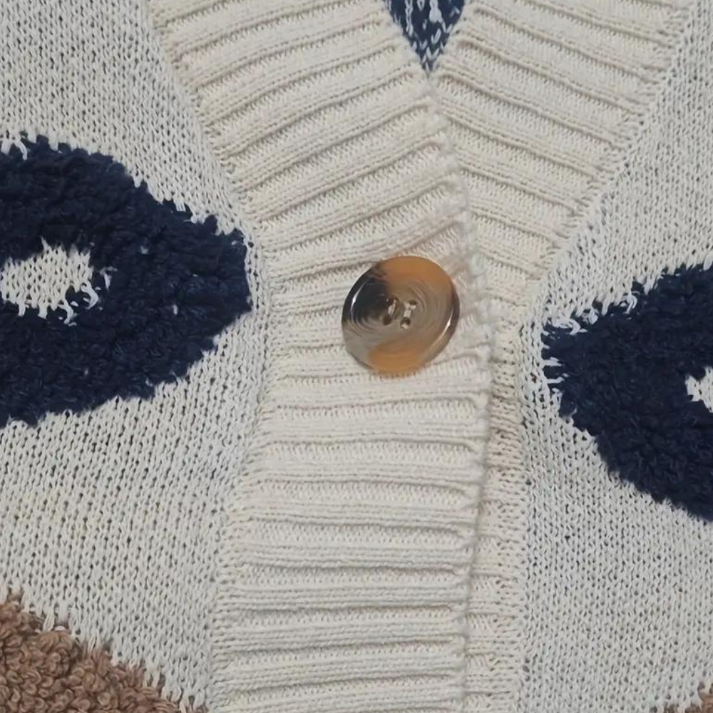 Lång Kofta Dam Mjuk Stickad Kvalitet-4