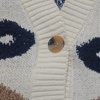 Lång Kofta Dam Mjuk Stickad Kvalitet-4