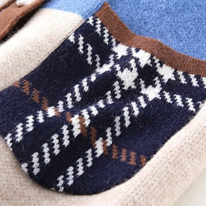 Kardigan Dam Lång Kofta Mjuk Stickad Material Casual Stil-6