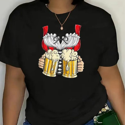 Kvinnor T-shirt Dirndl Modern Bomull för Oktoberfest-2