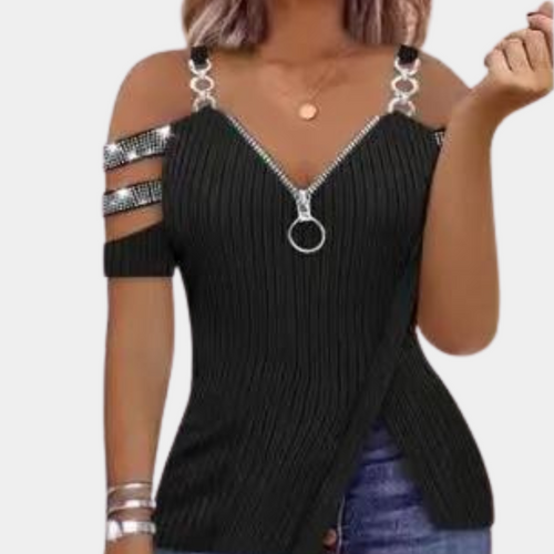 Kvinnors Topp Modern Polyester Elegant Design-1