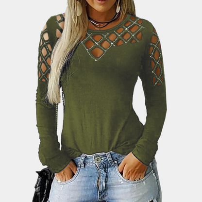 Variant image for Kvinnors Skjorta Modern Halsringning 100% Bomull-6