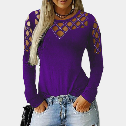 Variant image for Kvinnors Skjorta Modern Halsringning 100% Bomull-16