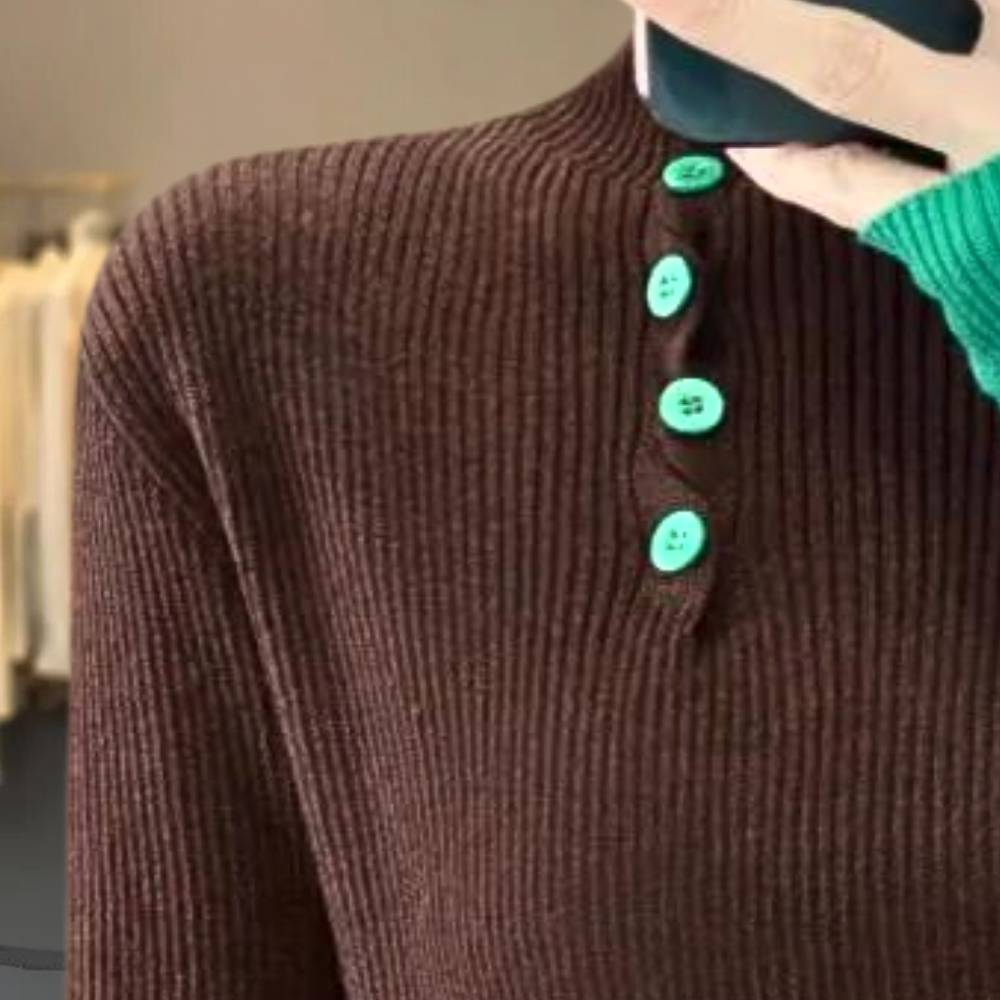 Kvinnors Tröja Hög Krage Mjuk Andningsbar-3