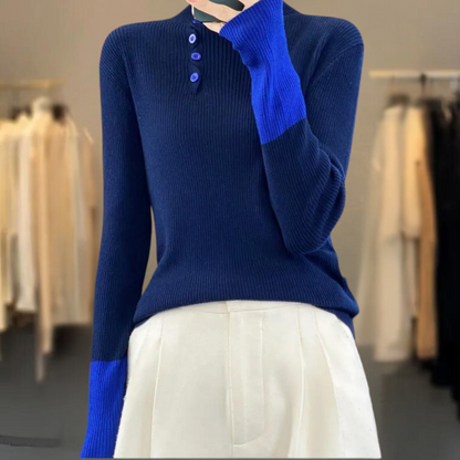 Kvinnors Tröja Hög Krage Mjuk Andningsbar-6