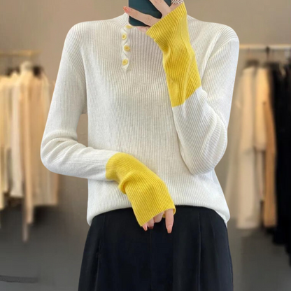 Kvinnors Tröja Hög Krage Mjuk Andningsbar-1