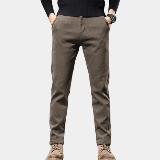 Herrbyxor Slim Fit Högkvalitativ Polyester och Bomull-1