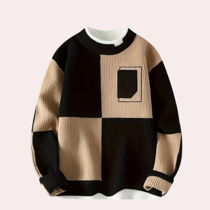 Herr Fleece Vintertröja Slim Fit-5