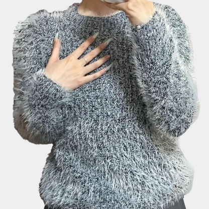 Variant image for Dam Plyschtröja med Besättningshals för Vinterkomfort-1