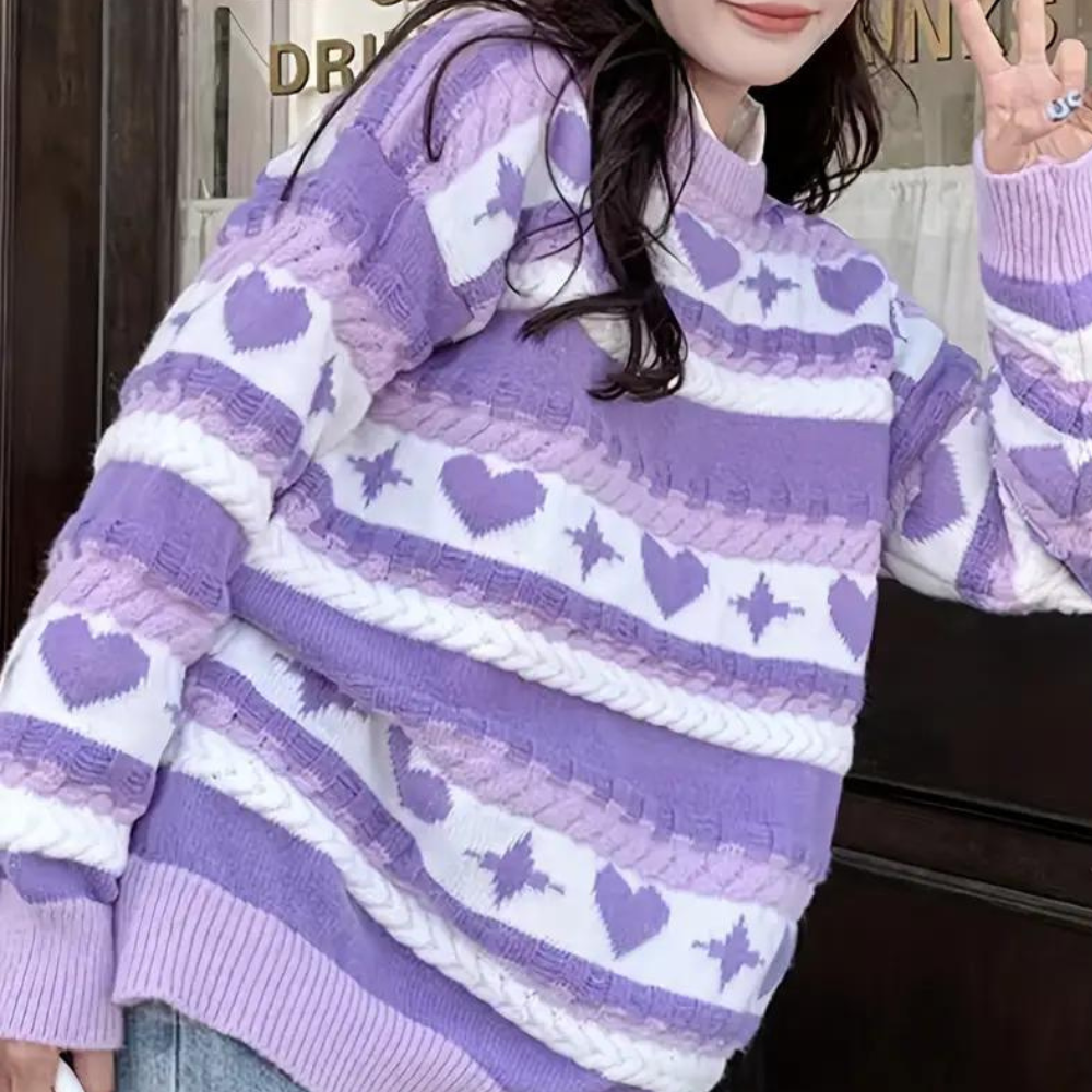 Kvinnors Tröja Dropp-axel Mjukt Material-4