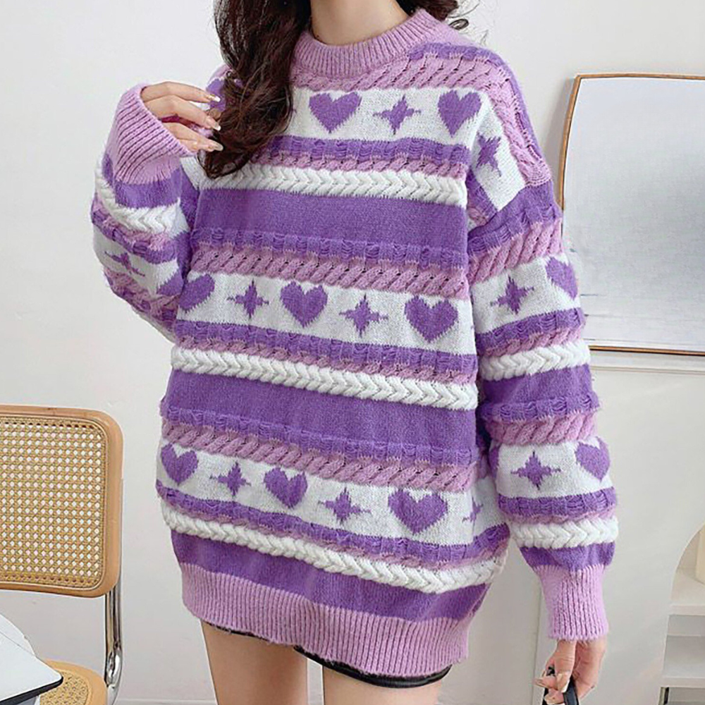 Kvinnors Tröja Dropp-axel Mjukt Material-1