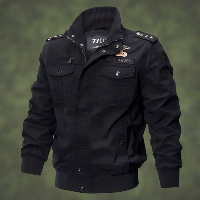 Variant image for Herr Bomberjacka Militär Stil Hållbart Material-7