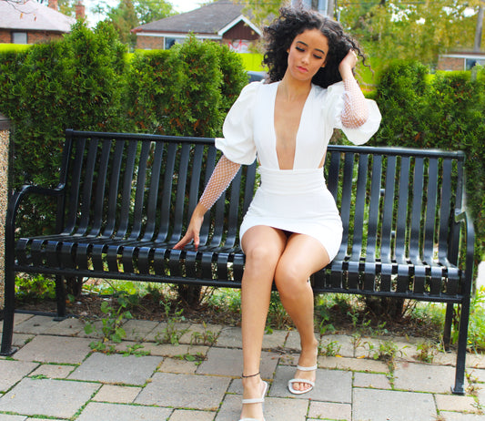 Kvinna Miniklänning Djup Halsringning Glittrig Polyesterblandning 1