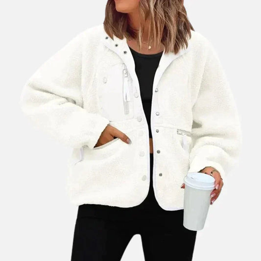 Damjacka Skandinavisk Design Högkvalitativ Polyester och Bomull-1
