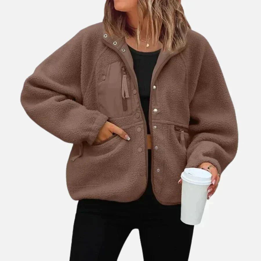 Damjacka Skandinavisk Design Högkvalitativ Polyester och Bomull-3