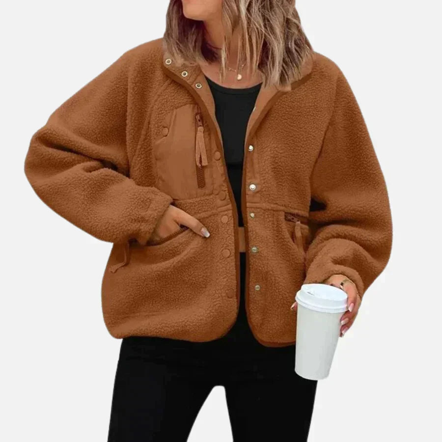 Damjacka Skandinavisk Design Högkvalitativ Polyester och Bomull-4