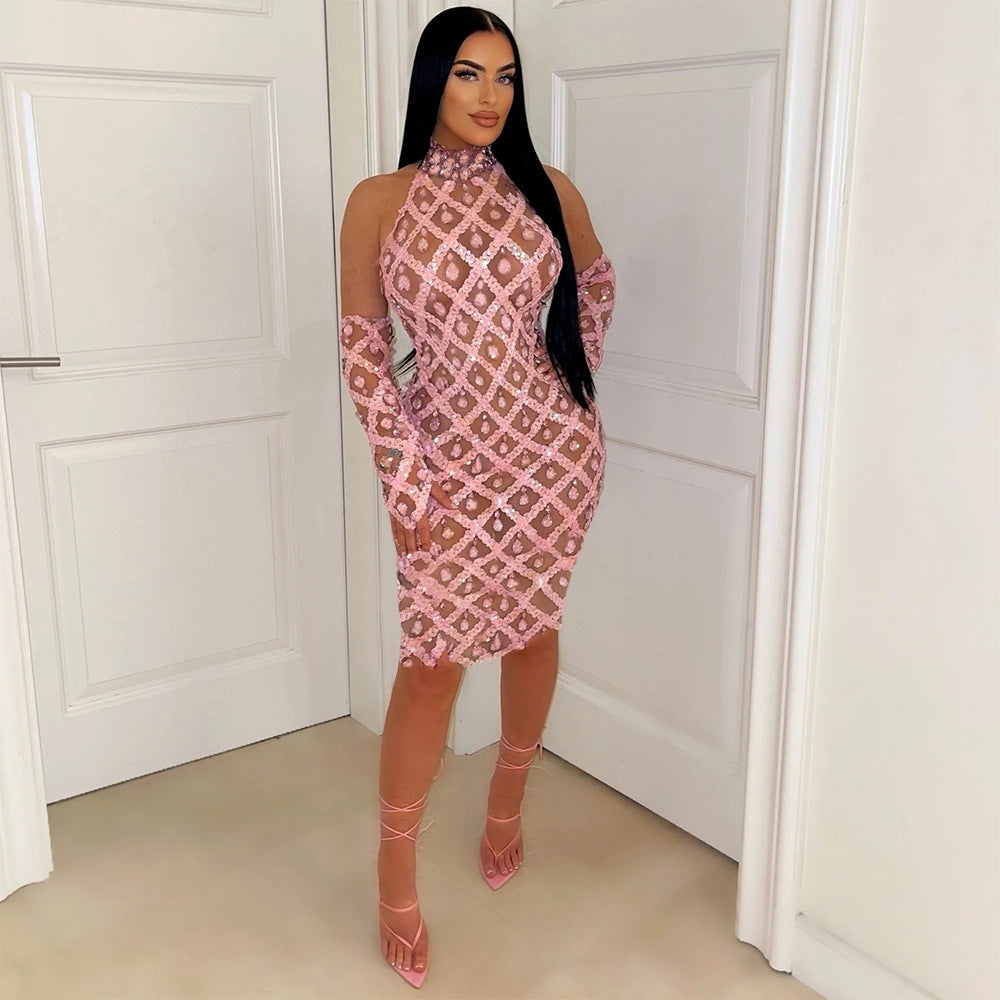 Dam Maxiklänning Elegant Högkvalitativt Tyg 11