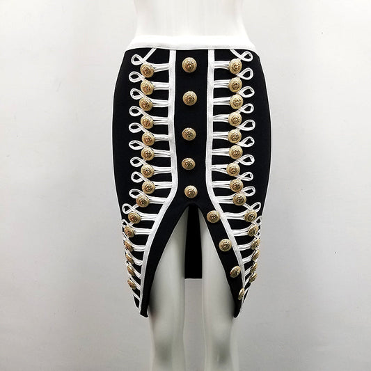 Damklänning Bodycon Hög Midja Enfärgad Nylon Polyester Spandex-1