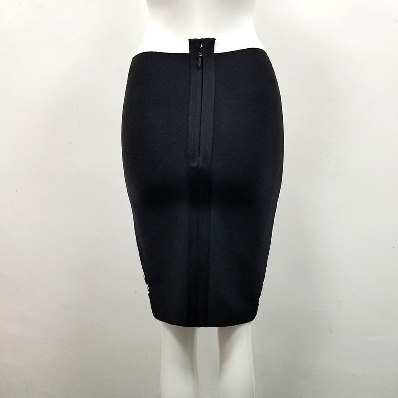 Damklänning Bodycon Hög Midja Enfärgad Nylon Polyester Spandex-3