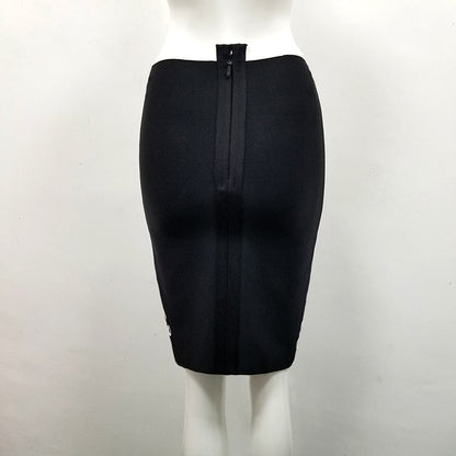 Damklänning Bodycon Hög Midja Enfärgad Nylon Polyester Spandex-3