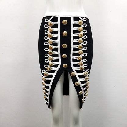 Variant image for Damklänning Bodycon Hög Midja Enfärgad Nylon Polyester Spandex-1