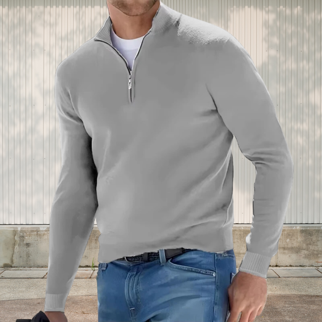 Herren-Pullover, Half-Zip, weiches Fleece, für Komfort und Stil-6