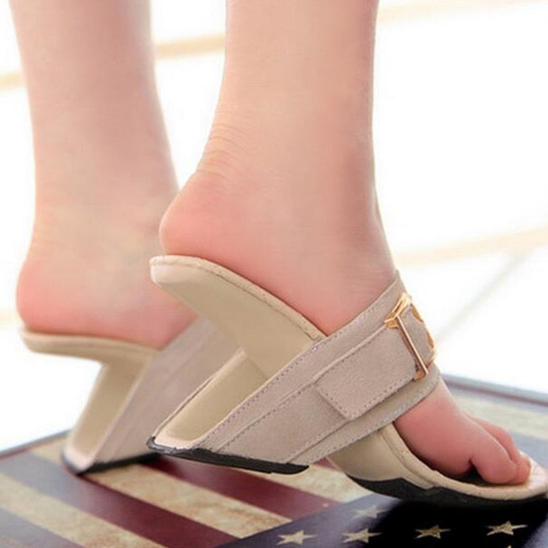 Dam Sandaler Slipper Läder med Spänne för Komfort och Stil-5