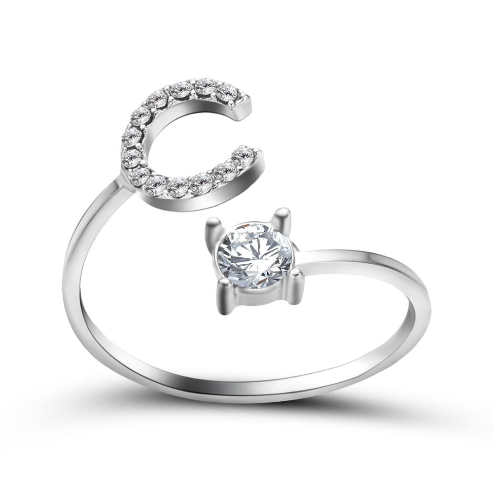 Variant image for Anpassningsbar Ring med Bokstäver i Metall för Män och Kvinnor-6