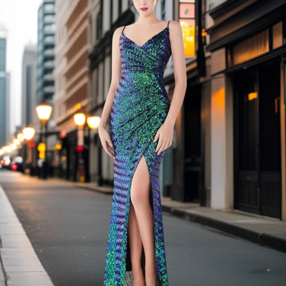 Variant image for Dam Aftonklänning Lång Modern Nylon Elegant Design-31