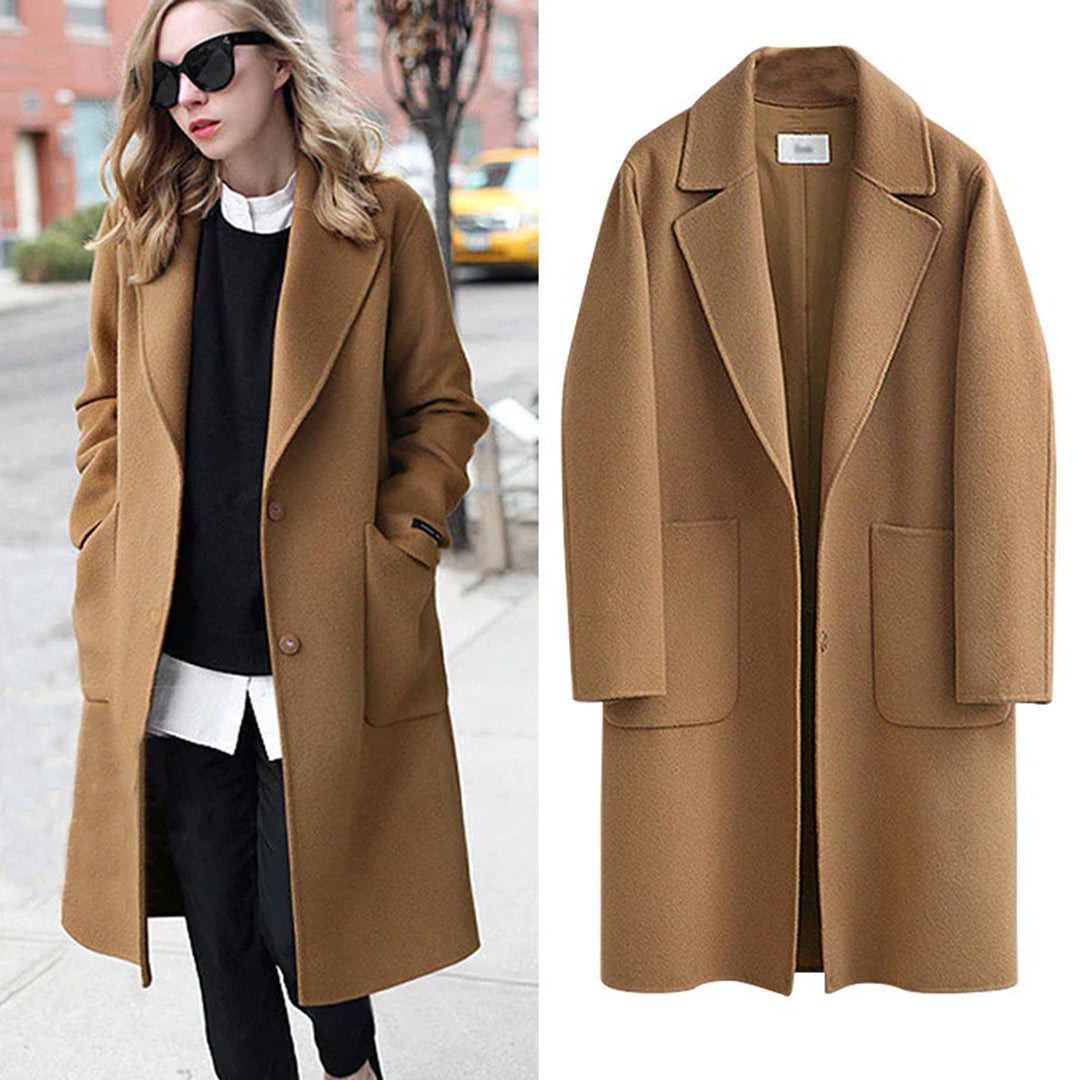 Dam Kappa Lång Elegant Högkvalitativt Tyg-3