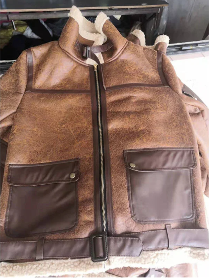 Herrjacka Vinter i Konstpäls och Ull – Vintage Stil, Djupbrun, Klassisk Design för Höst och Vinter 4