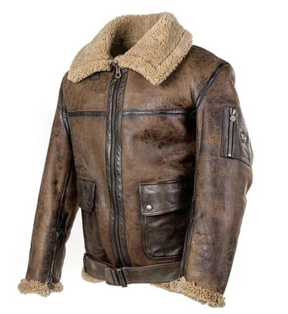 Herrjacka Vinter i Konstpäls och Ull – Vintage Stil, Djupbrun, Klassisk Design för Höst och Vinter 3