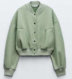 Variant image for Kvinnor Crop Jacka Mjuk Bomber Polyester-5