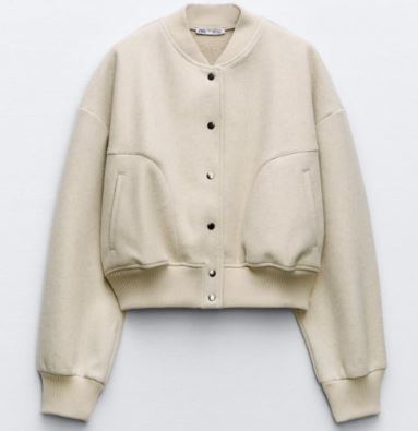 Kvinnor Crop Jacka Mjuk Bomber Polyester-1