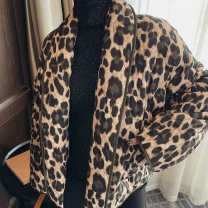 Damjacka Leopardmönster Vattenavvisande Polyester 1