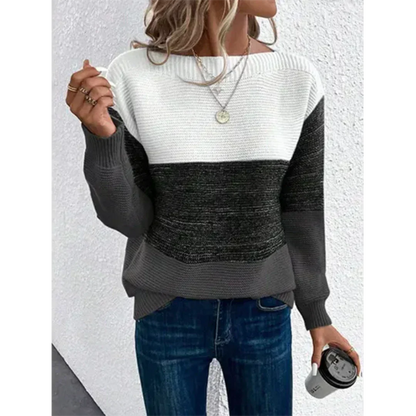 Kvinnors Mönstrad Vintertröja i Högkvalitativt Stickmaterial – Färgglad och Bekväm för Kalla Dagar 14