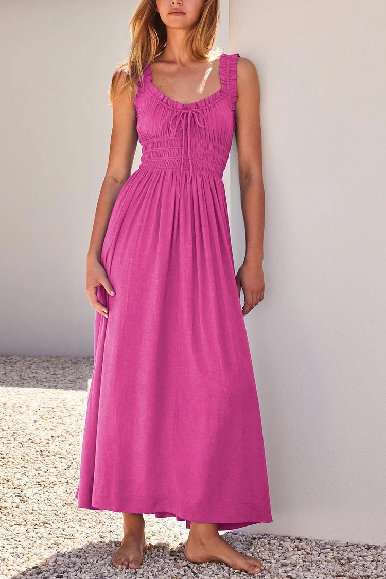 Dam Midiklänning V-ringning Lätt Material för Bröllop och Fester-2