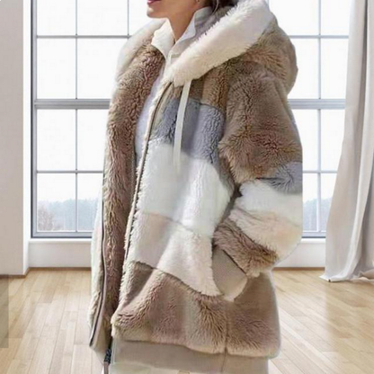 Variant image for Kvinnors Lapptäcksjacka med Huva Polyester Casual-50
