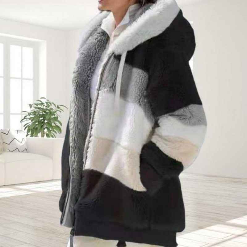 Variant image for Kvinnors Lapptäcksjacka med Huva Polyester Casual-15