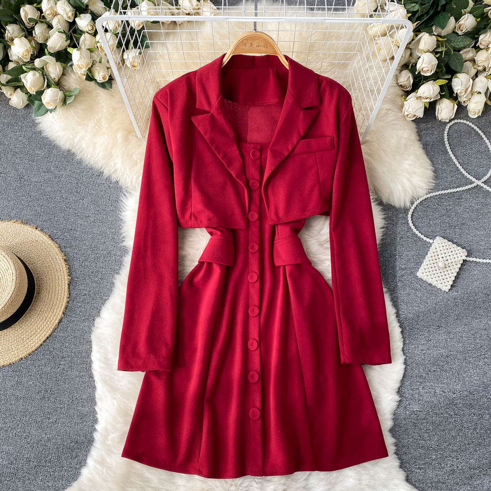 Kvinnors Midi Klänning Spaghetti Band Polyester-2